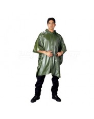 Poncho - Military 190T Polyester Dark Green Poncho with PVC coating